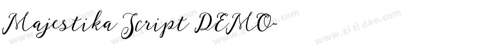 Majestika Script DEMO字体转换